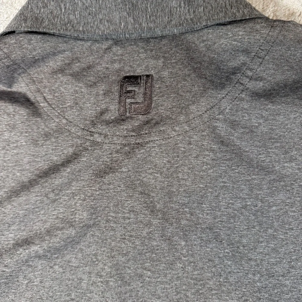 FootJoy Gray Golf Polo Mens Large‎ Black 9 Cup Racine WI Performance Shirt